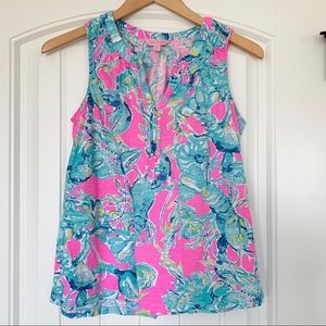 Lilly Pulitzer Essie Top Size Medium EUC